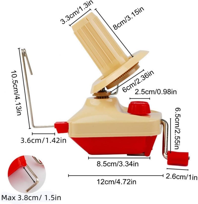 Ayasee Yarn Ball Winder, Hands Operated Swift Yarn Fiber String Ball Wool Winder Machines for Family+4Pompom Maker+10PS Knitting Stitch Markers+10PS Plastic Needles+1PS Scissors(26b) - Image 2