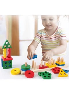 Wooden Geometric Stacking Puzzle Shape Sorting & Counting Toy for Toddlers - pzsku/ZAD8227F2117724C2C57AZ/45/_/1738847470/00699b57-c46f-4bac-a708-92268cdb48c8