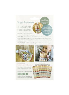 Sage Spoonfuls Sage Spoonfuls, Reusable Food Pouches, 4+ Months, 6 Pack, 7 oz (210 ml) Each  - Image 2