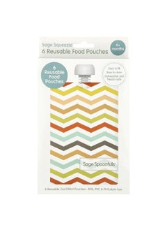 Sage Spoonfuls Sage Spoonfuls, Reusable Food Pouches, 4+ Months, 6 Pack, 7 oz (210 ml) Each  - Image 1