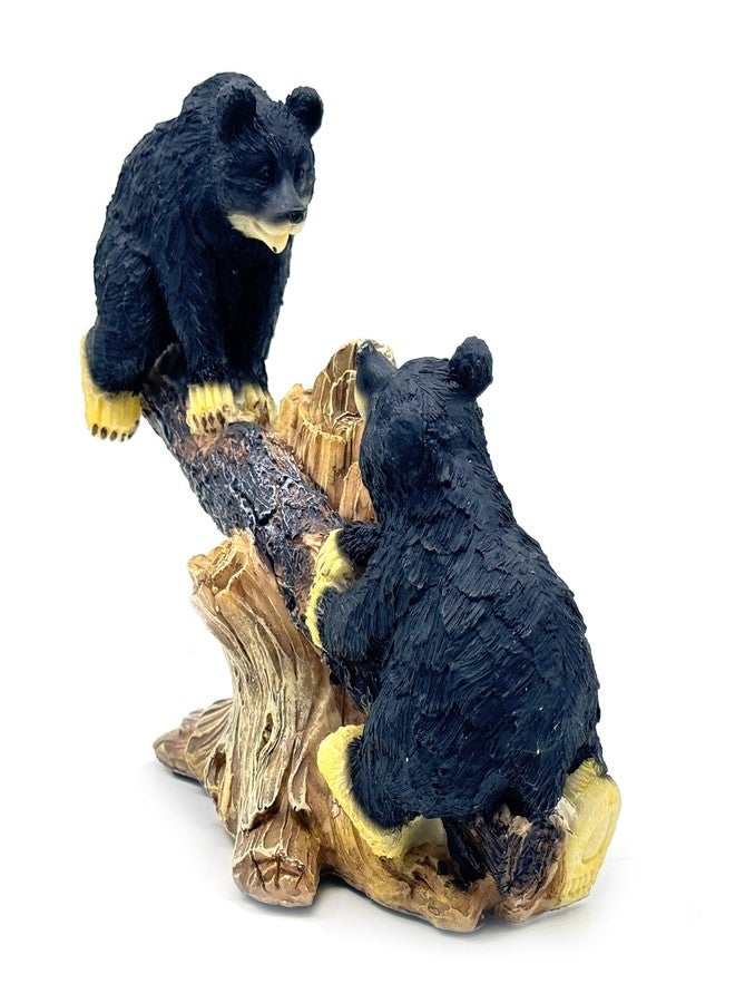 SHTWX 2 Black Bears on Seesaw Statue Figurine Sculpture Resin Collectible Gifts for Bear Lover Office Home Decor Desk Accessories Decoration Garden Figurines Outdoor Decor - Image 3