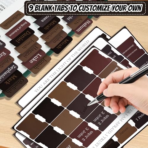 Reaeon Bible Tabs, Laminated Bible Tabs for Women & Men, 75 Tabs, Bible Tabs for Study Bible, Large Print Easy to Read and Apply Tabs for All Ages (Brown) - Image 4