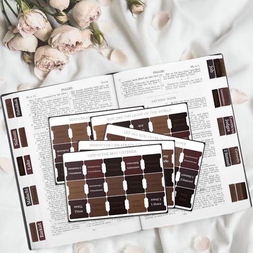 Reaeon Bible Tabs, Laminated Bible Tabs for Women & Men, 75 Tabs, Bible Tabs for Study Bible, Large Print Easy to Read and Apply Tabs for All Ages (Brown) - Image 5