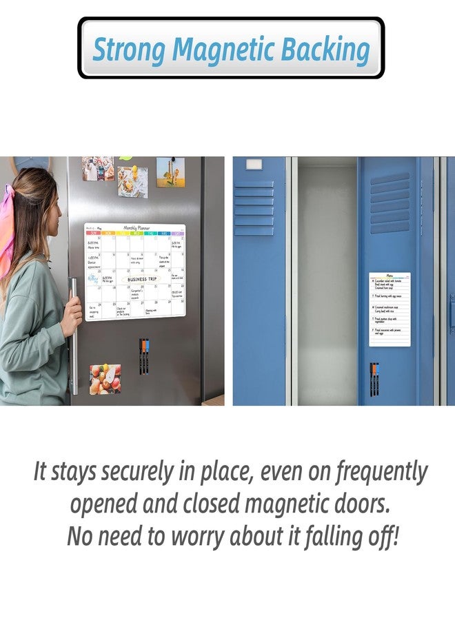 JJPRO Magnetic Dry Erase Monthly Calendar for Fridge-14.5"x11" Monthly Fridge Calendar and Daily to Do List,Magnetic Calendar for Refrigerator -3 Markers - Image 4