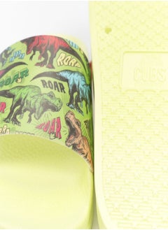 CUBS Dinosaur Print Everyday Wear eco-friendly PVC Slides for Kids, Lightweight, Easy to Wash and Anti-Slip Soles  - Image 2