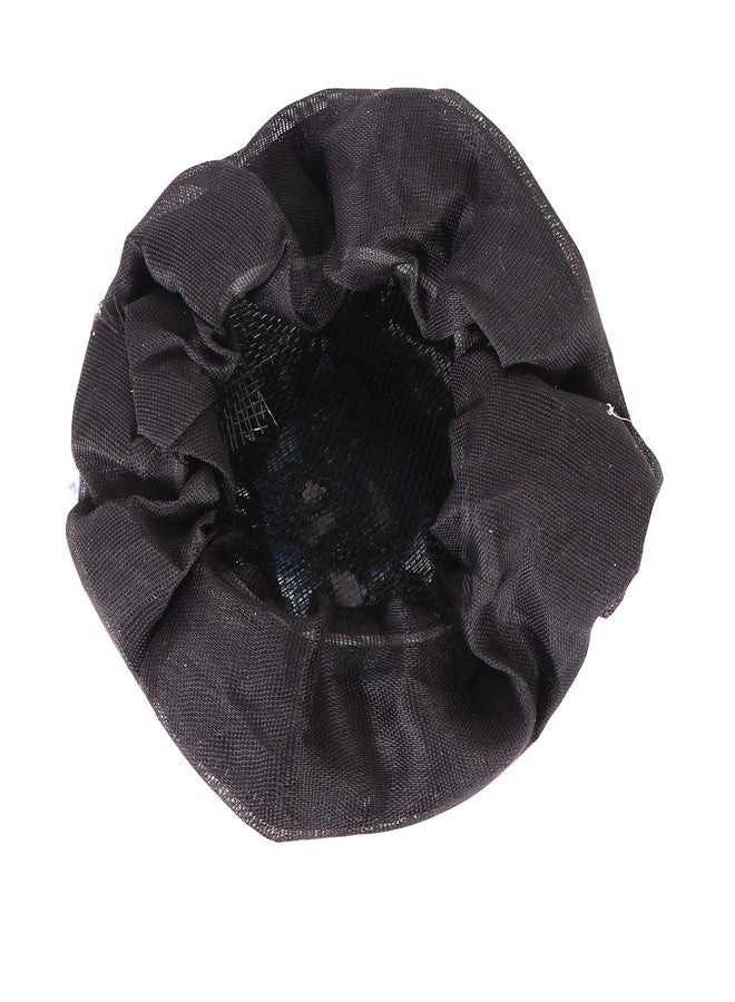 Shivarth Hair Juda Bun with Blue Flower & Stone Work Artificial Hair Juda Accessories For Women and Girls, Synthetic Hair,Black Colour, Medium - Image 3