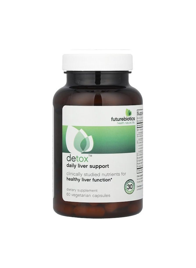 فيوتشر بايوتكس Futurebiotics، Detox™، دعم يومي للكبد، 60 كبسولة نباتية