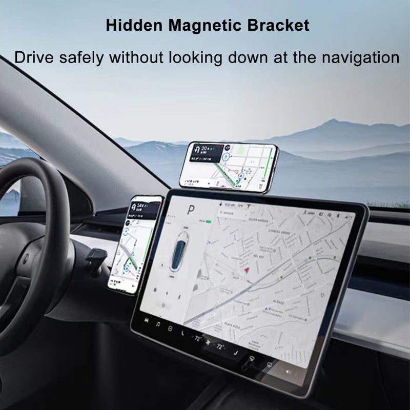 Laptop Phone Holder Adjustable Computer Expansion Bracket Magnetic Smartphone Stand for Car Desktop Monitor Side Mount Phone Holder - Image 5