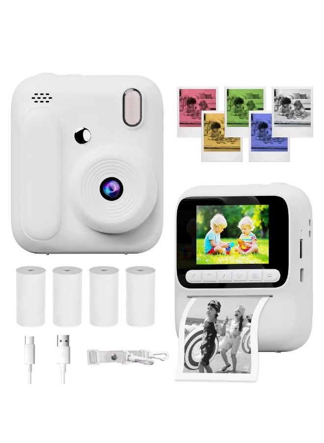 BlueFire Kids Instant Print Camera with 2.4" IPS Screen, 4800W HD & 1080P Video – Thermal Printing Toy for Girls Boys, 4 Color Paper Rolls, Games, MP3, 2000mAh Battery, 128GB Expandable, Creative Gift for Ages 3-12 - Image 1
