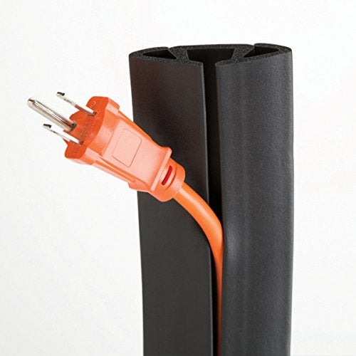 UT Wire 3-Channel Cord Protector & Concealer for Floor - 30FT - Black - Image 5