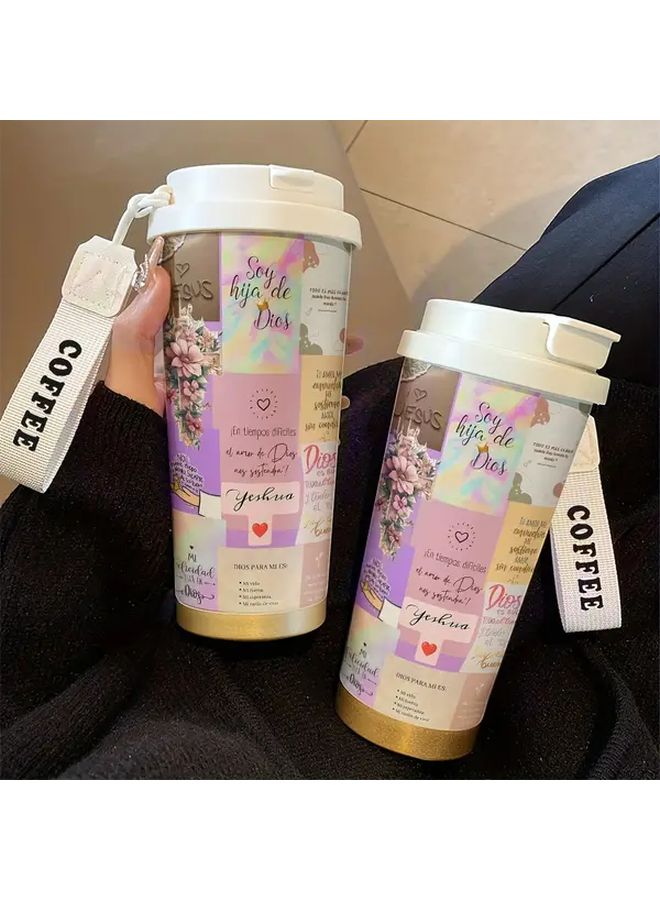 316 Stainless Steel Vacuum Insulated Travel Mug Tie Dye Leakproof Reusable Coffee Cup - Image 1