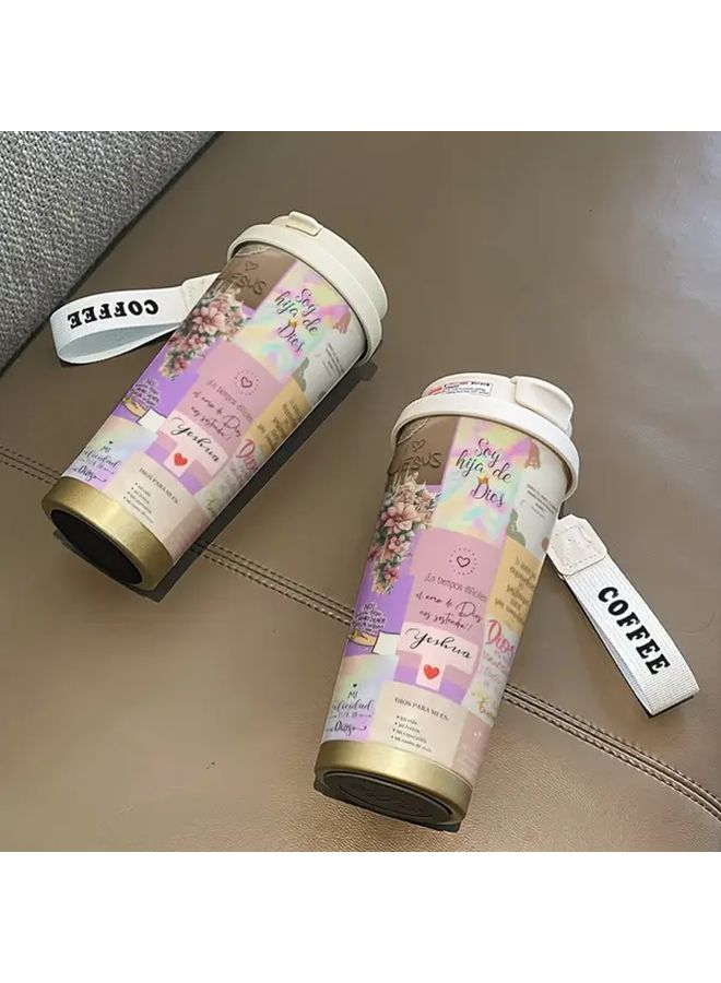 316 Stainless Steel Vacuum Insulated Travel Mug Tie Dye Leakproof Reusable Coffee Cup - Image 2