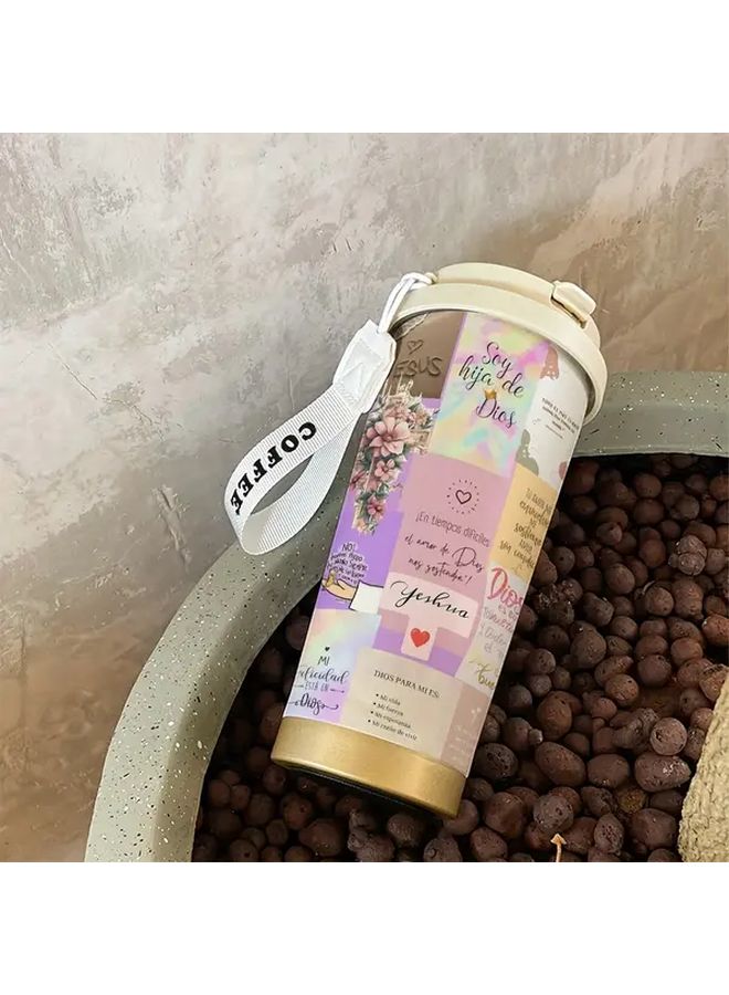 316 Stainless Steel Vacuum Insulated Travel Mug Tie Dye Leakproof Reusable Coffee Cup - Image 5