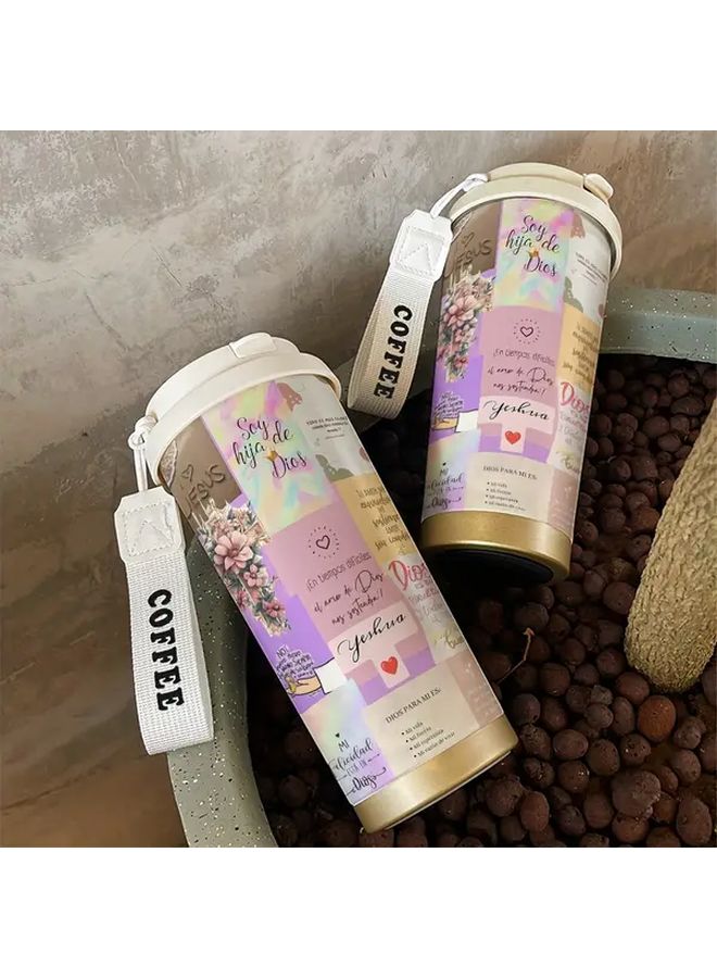 316 Stainless Steel Vacuum Insulated Travel Mug Tie Dye Leakproof Reusable Coffee Cup - Image 4