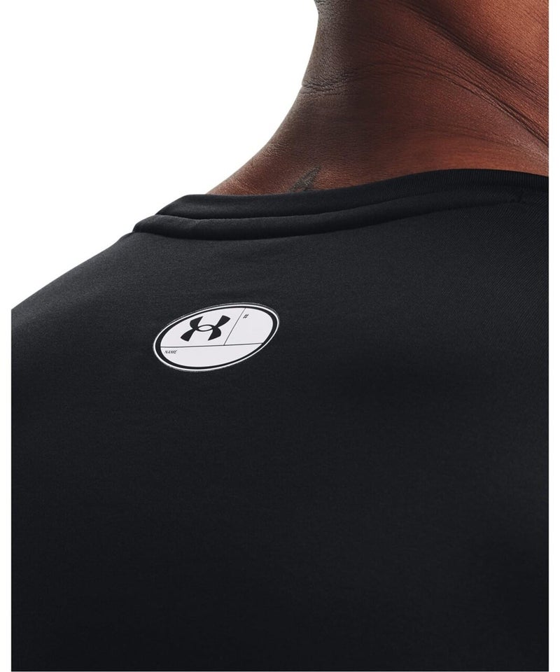 Under Armour Men's ColdGear Armour Fitted Crew, Black (001)/White, XX-Large - Image 2