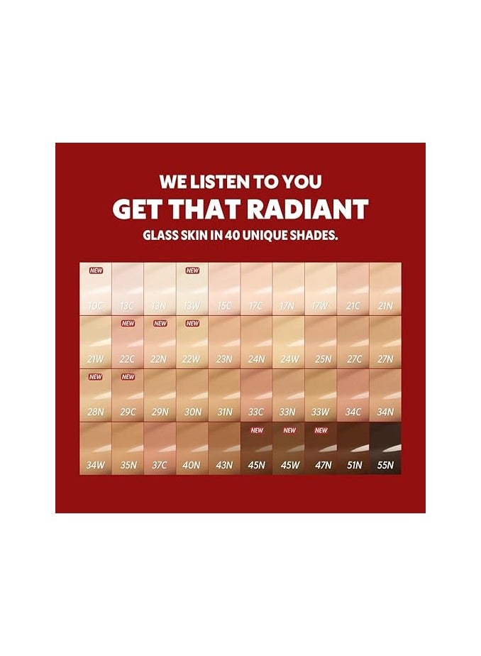 ترتر كريم أساس TIRTIR Mask Fit Red Cushion | الاختيار الأول في اليابان للبشرة الزجاجية، طويل الأمد، خفيف الوزن، تغطية قابلة للبناء، شبه مطفي (13C Fair، 0.63 Fl Oz) - Image 2