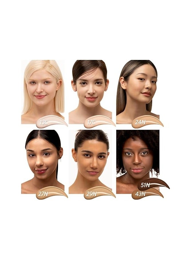 ترتر كريم أساس TIRTIR Mask Fit Red Cushion | الاختيار الأول في اليابان للبشرة الزجاجية، طويل الأمد، خفيف الوزن، تغطية قابلة للبناء، شبه مطفي (13C Fair، 0.63 Fl Oz) - Image 3