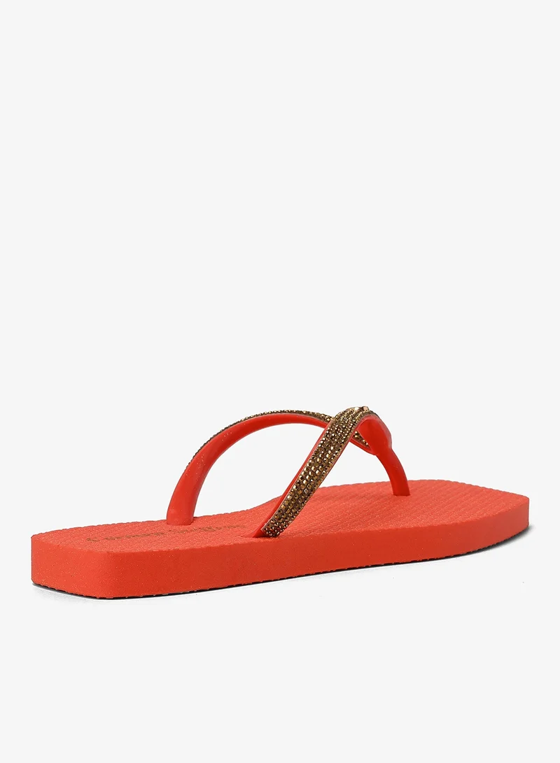 Carmen Steffens  Orange Shine Flip-Flop for Women | Best Price UAE