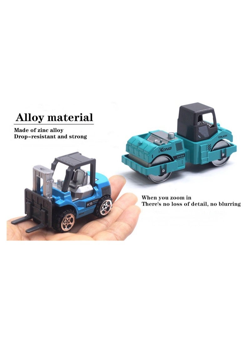 طقم مركبات هندسة البناء المكون من 6 قطع من سبائك معدنية - ألعاب سيارات متينة وعالية الجودة للأولاد - Image 2