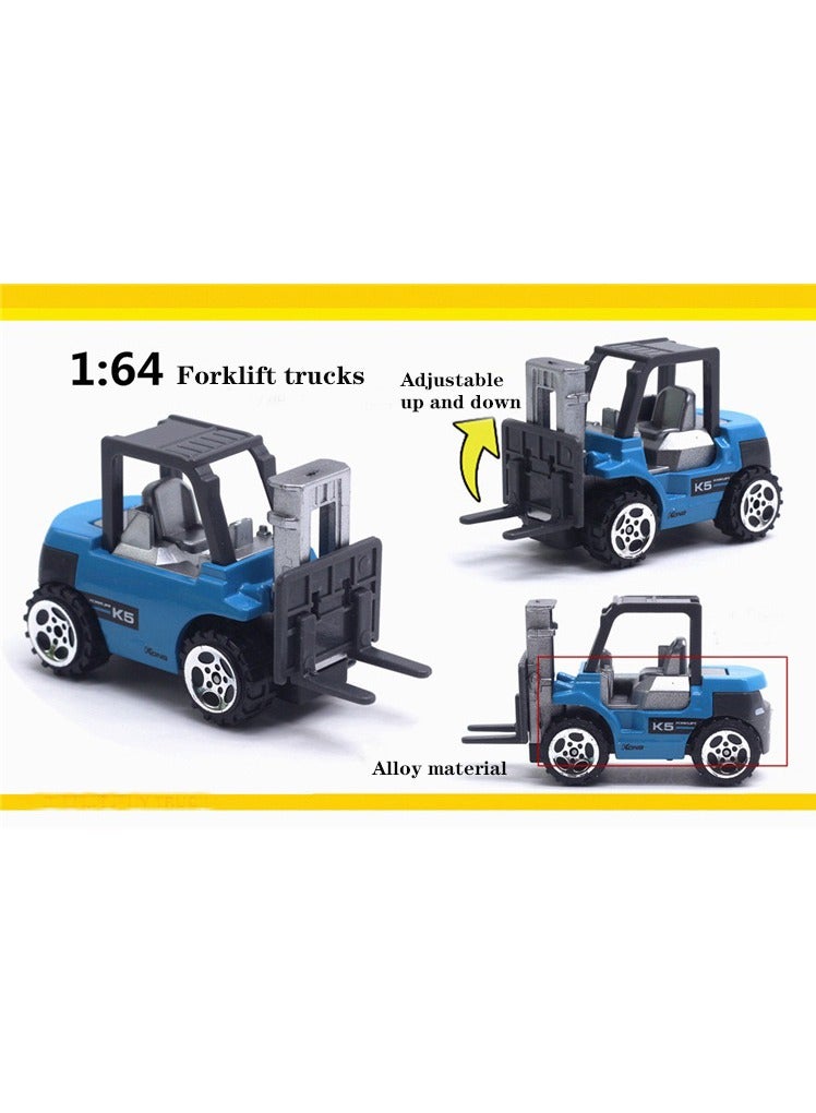 طقم مركبات هندسة البناء المكون من 6 قطع من سبائك معدنية - ألعاب سيارات متينة وعالية الجودة للأولاد - Image 3