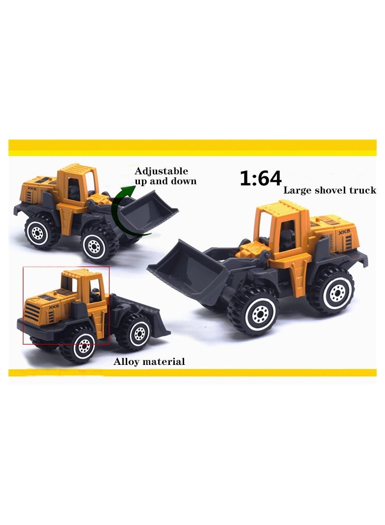 طقم مركبات هندسة البناء المكون من 6 قطع من سبائك معدنية - ألعاب سيارات متينة وعالية الجودة للأولاد - Image 4