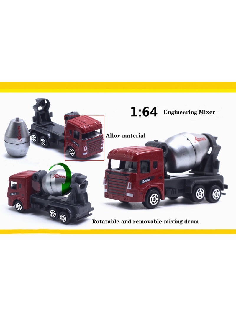 طقم مركبات هندسة البناء المكون من 6 قطع من سبائك معدنية - ألعاب سيارات متينة وعالية الجودة للأولاد - Image 5