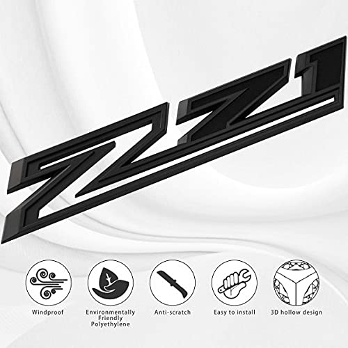 KITMOUS 2pcs New Z71 Emblems Replacement for 2019-2021 Silverado 1500 2500 3500 Decal Badge 84632695 Nameplate OEM (Black Red) - Image 3