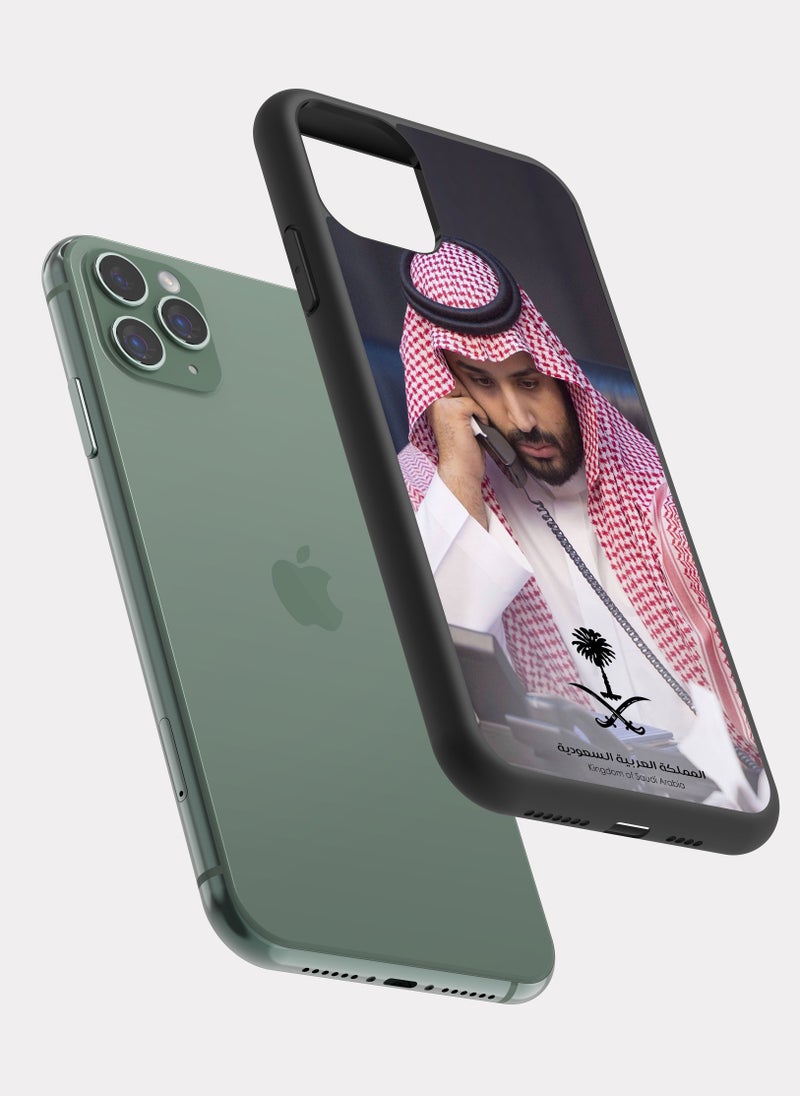 بكسلات كفر ايفون 11 برو ماكس ولي العهد محمد ابن سلمان ابيض و احمر - Image 2