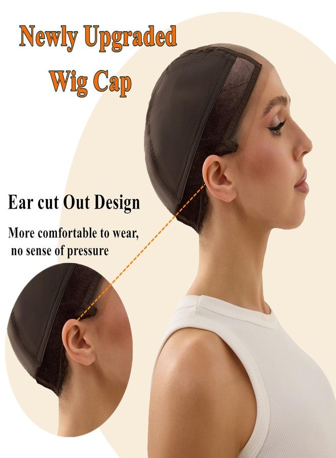 Xiushumyi Lace Wig Cap for Women,Non-Slip Grip Cap Make Your Wigs Glue Free,Wig Caps with Built-in Adjustable Velvet Band for Keeping Wigs in Place(Brown,M) - Image 3