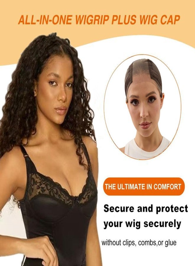 Xiushumyi Lace Wig Cap for Women,Non-Slip Grip Cap Make Your Wigs Glue Free,Wig Caps with Built-in Adjustable Velvet Band for Keeping Wigs in Place(Brown,M) - Image 4