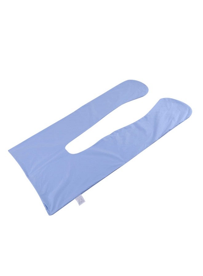 GLOGLOW Pregnancy Pillow Cover, Washable U Shape Full Body Pillow Case Maternity Pillow Replacement Cover for Side Sleepers Back HIPS Belly 55x31.5in (Blue) - Image 2