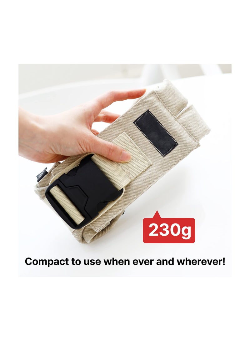 SOLARAE Adjustable Toddler Carrier Sling, Compact Hip Seat for Infants to 44 lbs, Cotton Baby Carrier with Anti-Slip Particles, Perfect for Sleep and Comfort, Half-Wrap Design for Easy Use. - Image 3