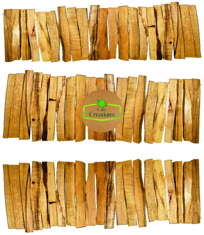 CDE CREATIONS 120 Palo Santo Smudging Bulk Lot Sticks High Resin Palo Santo Holy Wood Premium Certified Authentic Wild Harvested Incense Stick for Purifying Cleansing Healing 120 Sticks 