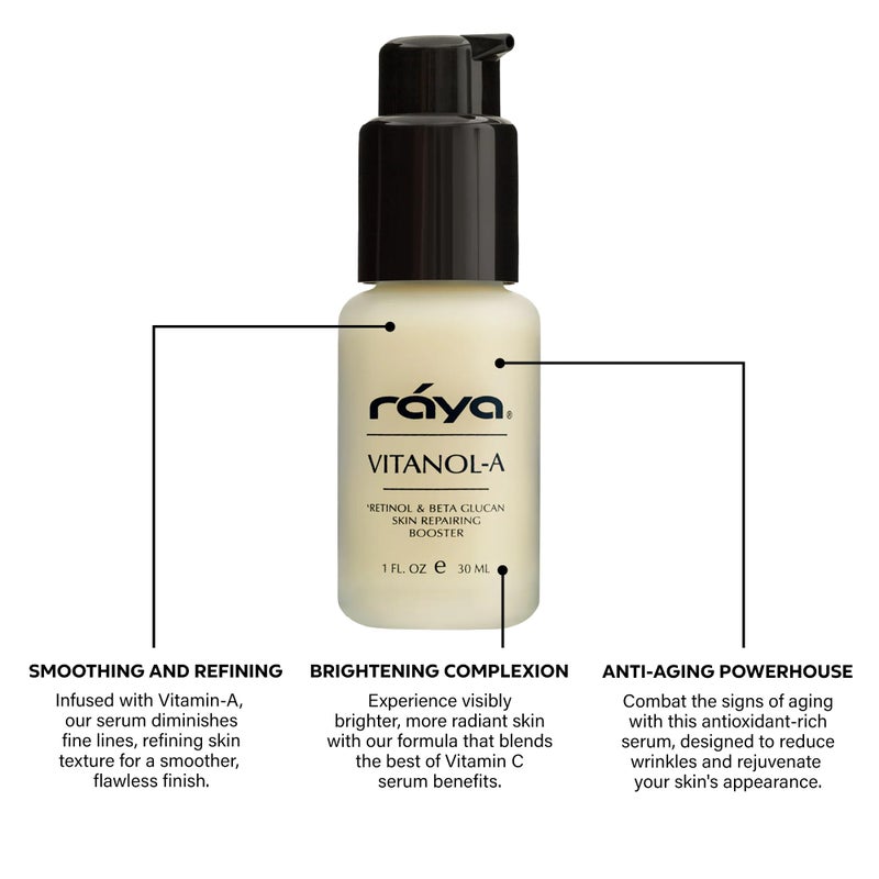 RAYA Vitanol - A (501) Serum for Face | Vitamin-A & Vitamin C Serum | Anti-Aging, Antioxidant Face | Skin Care for Oily Skin | Smoothing, Refining & Skin lightening - Image 3
