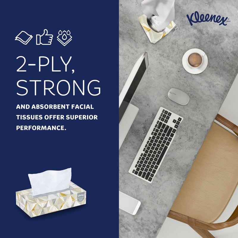 KleenexÂ® Professional Facial Tissue, Bulk (03076), 2-Ply, White, Flat Facial Tissue Boxes for Business, Convenience Case (125 Tissues/Box, 12 Boxes/Case, 1,500 Tissues/Case) - Image 5