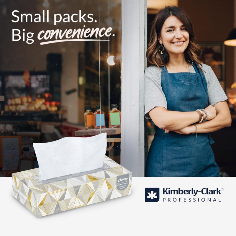 KleenexÂ® Professional Facial Tissue, Bulk (03076), 2-Ply, White, Flat Facial Tissue Boxes for Business, Convenience Case (125 Tissues/Box, 12 Boxes/Case, 1,500 Tissues/Case) - Image 3