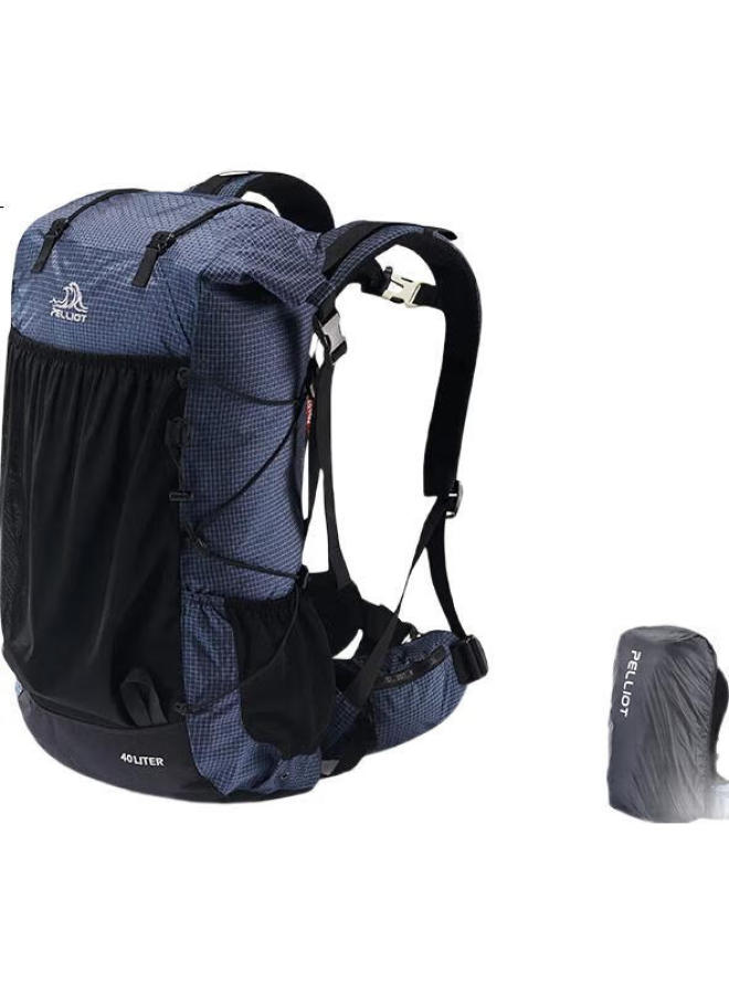 PELLIOT Outdoor Hiking Backpack, Cycling Rucksack, Trekking Travel Sports Multifunctional Backpack, 16202506, Blue, 40L - Image 2