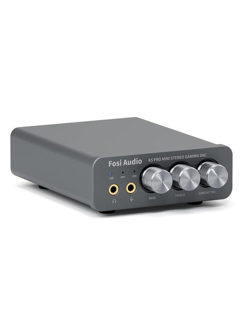 Fosi Audio K5 Pro Gaming DAC Headphone Amplifier Mini Hi-Fi Stereo Digital-to-Analog Audio Converter USB Type C/Optical/Coaxial to RCA/3.5MM AUX for PS5/PC/MAC/Computer