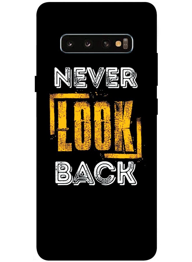 EYE CATCH Protective Case Cover For Samsung Galaxy S10 Plus 5G 6.7 Inches Smart Series Printed Protective Case Cover for Samsung S10 Plus 5G Never Look Back - Image 1