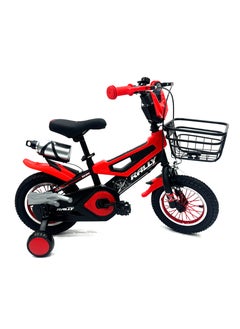 RALLY BICYCLE RALLY BICYCLE, Kids Bike, 12-P1390, 12 inches for 2 to 4 Years old Kids with training wheel, Water bottle, Bell, and Basket, Chain cover  - Image 1