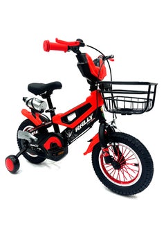 RALLY BICYCLE RALLY BICYCLE, Kids Bike, 12-P1390, 12 inches for 2 to 4 Years old Kids with training wheel, Water bottle, Bell, and Basket, Chain cover  - Image 3