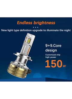 Lighting solutions Lighting Solutions 2 Pcs H7 Led Headlight Bulbs 150W 7000LM Bright 6500K Cool White Led Driving Light Headlamp IP68 Waterproof  - Image 1