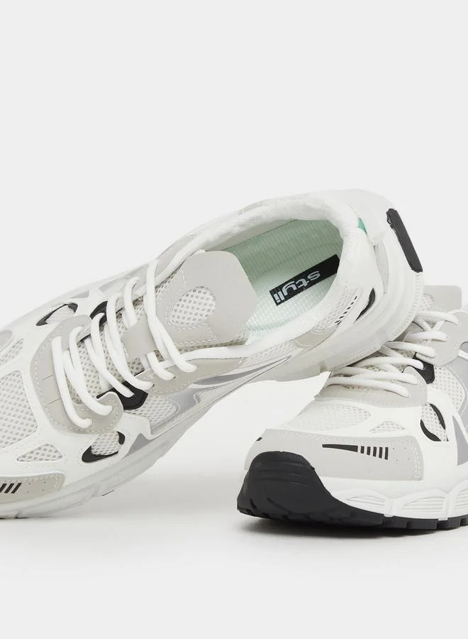 Styli Styli Textured Lace Up Chunky Sole Sneakers