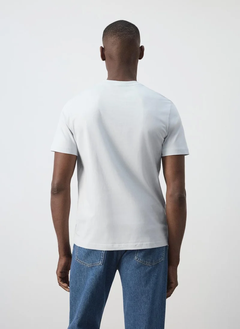 Mango Man 45-AGUA Slim-Fit 180-Gsm T-Shirt for Men | Best Price UAE