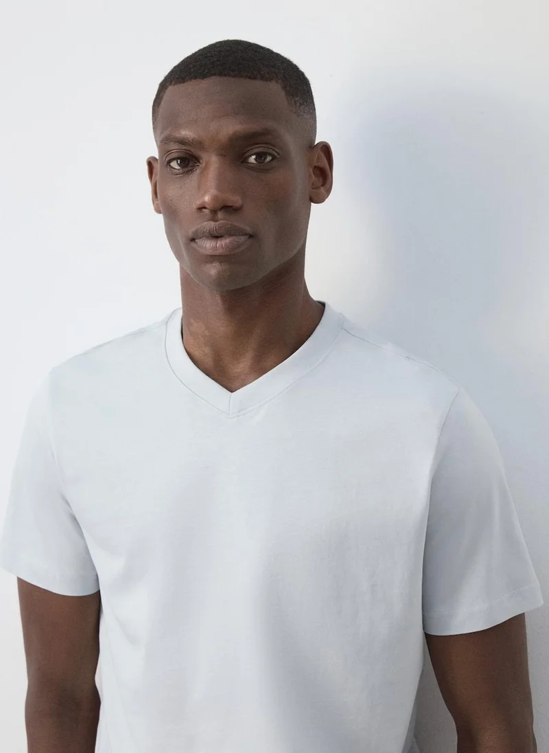 Mango Man 45-AGUA Slim-Fit 180-Gsm T-Shirt for Men | Best Price UAE