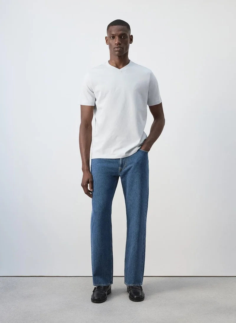 Mango Man 45-AGUA Slim-Fit 180-Gsm T-Shirt for Men | Best Price UAE