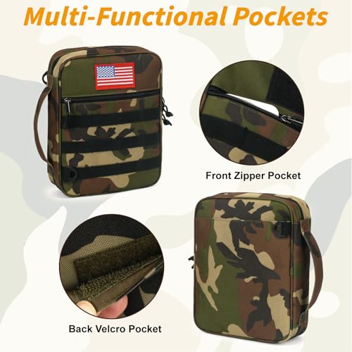 ATRIPACK Tactical Bible Cover For Men,Large Bible Case With Shoulder Strap,Water-Resistant Book cover With Handle,Multi-Functional Carrying Bible Holder Bag For Church,Study,Spiritual - Image 4