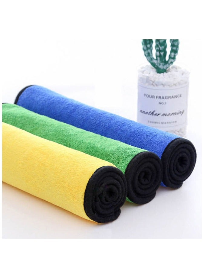 Generic Car Towel Microfiber Cleaning Cloth，3 Towel with 1 Washing Sponge  - Image 3