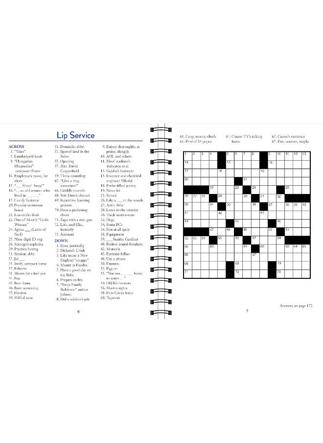 null - Brain Games - Crossword Puzzles - Large Print (Blue) - Image 1