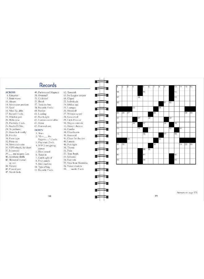 null - Brain Games - Crossword Puzzles - Large Print (Blue) - Image 1